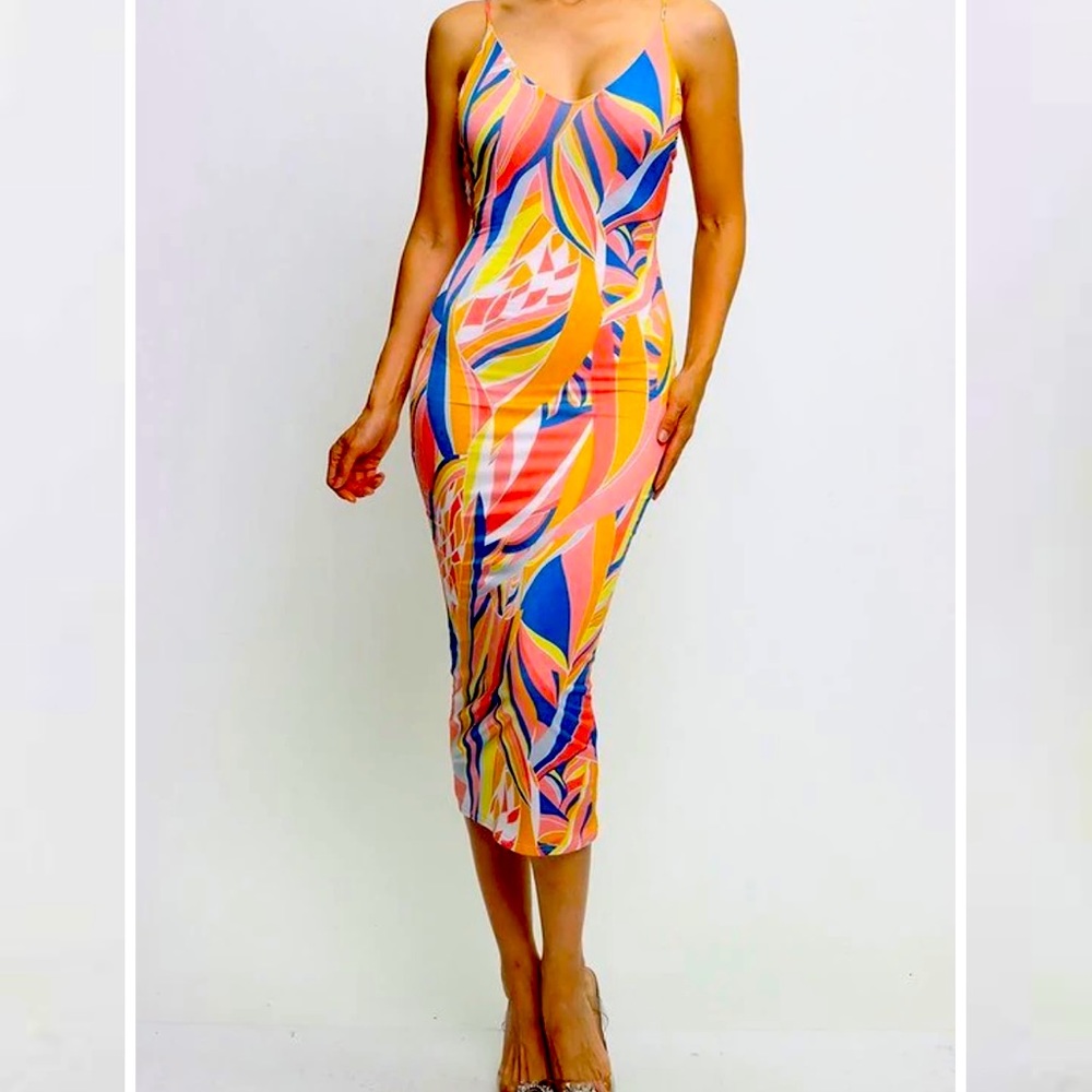 Sleeveless midi dress